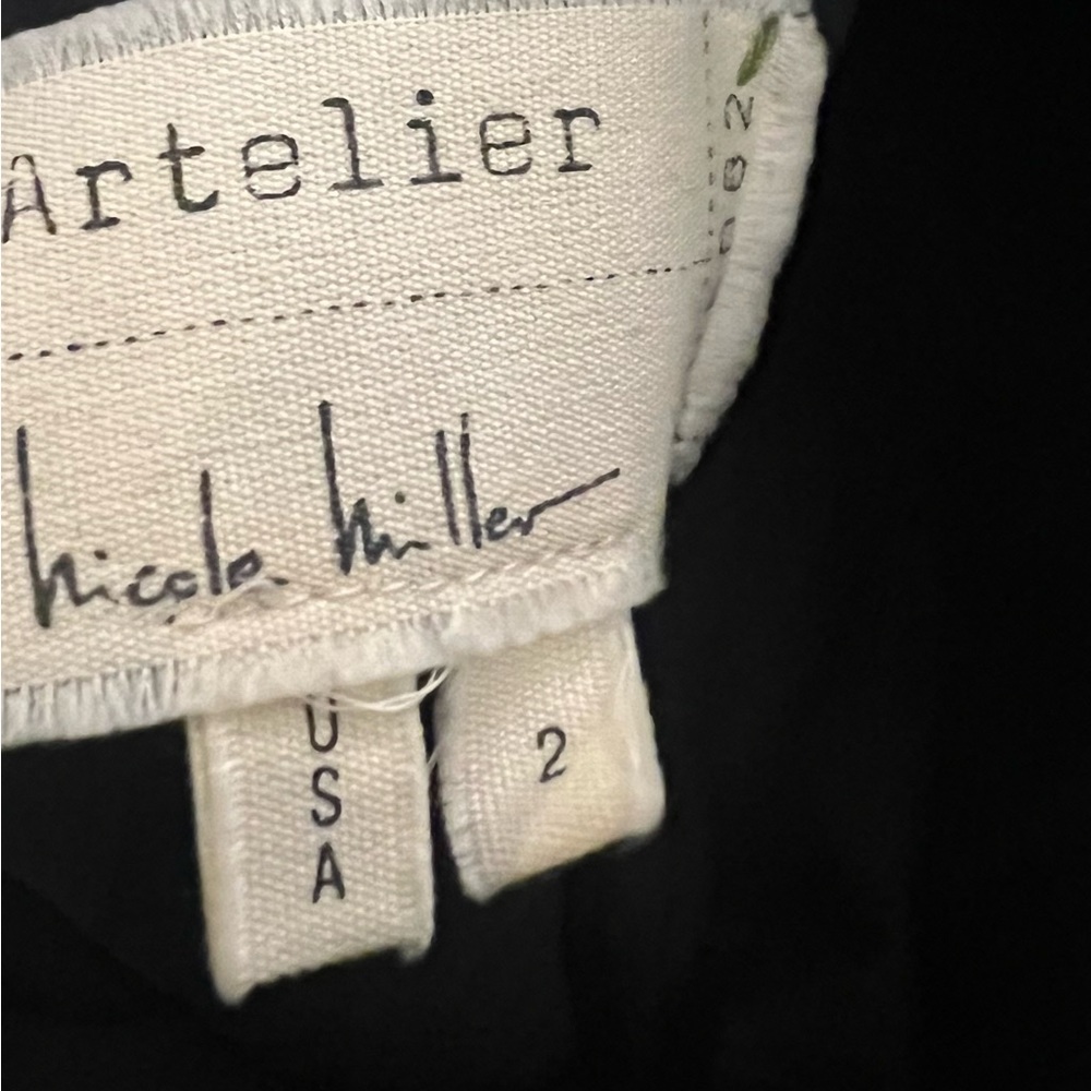 Nicole Miller Atelier Size 2 Strapless Blue Denim Sheath Black Office Classic - Picture 5 of 10